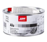 APP Alu Mastic carrosserie voiture avec de la poussière d'aluminium | Mastic pour acier, aluminium, bois, béton et plus | Avec durcisseur | Gris | 1,8 kg