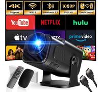 [App Intégrée] 2025 Upgraded Vidéoprojecteur 1920 * 1080P Fhd 4K Mini Projecteur Portable Dual Contrôle Avec Souris Android Tv Wifi