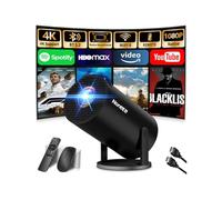 [App Intégrée & 2026 Upgraded] Vidéoprojecteur 4K 1080P FHD Projecteur avec WiFi 6 et Bluetooth 5.2 Supporte Auto Keystone 270° Rotation Compatibile avec HDMI/TV Stick/Memory Stick/PC, Noir
