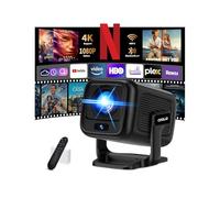 [App Intégrée] 2026 Vidéoprojecteur 1080P Full HD Supporte WiFi 6 y BT 5.4 Mini Projecteur Compatible avec Autofocus et Correction trapézoïdale Projecteur Compatible Con HDMI/TV Stick/Laptop,Negro