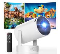 [App intégrée et Haut-parleurs] Projecteur Video 2025 Rétroprojecteur Supporte 4K 1080P Videoprojecteur Portable WiFi 6 BT 5.0 220° Rotation Mini Projector Compatible HDMI/TV Stick/USB/PS5