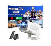 [App intégrée] Mini Vidéoprojecteur 4K 1080P 2026 Upgraded Projecteur avec WiFi 6 et Bluetooth 5.2 Projecteur Trapézoïdale Automatique, 270° Rotation Supporte HDMI/TV Stick/Memory Stick/Laptop, Blanc