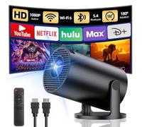 [App intégrée] Projecteur Video Portable, Yoton Mini Projecteur avec WiFi 6 et Bluetooth 5.4 Supporte 1080P, Auto Keystone, Partage D'écran Mobile, Compatibile avec HDMI/TV Stick/Laptop, Noir