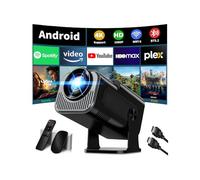 [App intégrée] Vidéoprojecteur 4K 1080P 2026 Upgraded Mini Projecteur avec WiFi 6 et Bluetooth 5.2 Projecteur Trapézoïdale Automatique, 270° RotationSupporte HDMI/TVStick/Memory Stick/Laptop, Noir