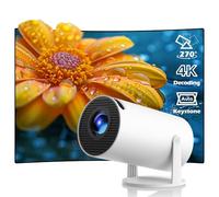 [App intégrée] Videoprojecteur 4K, Mini Projecteur Video Android 11 WiFi 6 BT5.0, Retroprojecteur Portable 1080P HD Correction Auto du Trapèze Vertical Compatible avec TV Stick/HDMI/USB/PS5