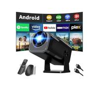 [App intégrée] Vidéoprojecteur 4K1080P 2026 Upgraded Mini Projecteur avec WiFi6 et Bluetooth5.2 Projecteur Trapézoïdale Automatique, 270° Rotation Supporte HDMI/TVStick/MemoryStick/Laptop, Noir