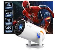 [App intégrée] Xgody Mini Vidéoprojecteur Portable, Rétroprojecteur Native 720P,Soutien HD 4K/1080P,Android 11, WiFi 6, BT5.4, 180° Rotation,Compatible HDMI/TV Stick/USB/PS5