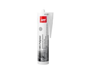 APP MS Polymer - Mastic pour carrosserie à pulvériser Gris 290 ml | Mastic polymère pour joints d'étanchéité et calfeutrement pour carrosserie, camping-car et caravanes démontable