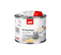 APP Poly Plast - Mastic polyester universel | Mastic carrosserie voiture pour réparation de acier, métal, aluminium, plastiques, béton, bois | Résine Polyester avec durcisseur | Beige clair | 0,2 Kg