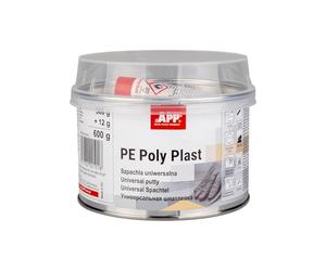 APP Poly Plast - Mastic polyester universel | Mastic carrosserie voiture pour réparation de acier, métal, aluminium, plastiques, béton, bois | Résine Polyester avec durcisseur | Beige clair | 0,6 Kg