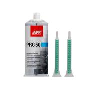 APP PRG 50 - Colle polyuréthane bi-composant pour plastiques | Répare, remplit, colle | Séchage rapide | Compatible avec le métal, l’acier, l’aluminium et le verre | Noir | 2 x 25 ml