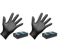 APP Quartz Q-GRIP Gants jetables en nitrile ultra épais 8 mil | Texture diamant antidérapante | Sans poudre, manchette roulée | Haute protection chimique, mécanique | Pour atelier | Taille L | 50pcs
