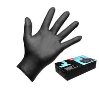 APP Quartz Q-GRIP Gants jetables en nitrile ultra épais 8 mil | Texture diamant antidérapante | Sans poudre, manchette roulée | Haute protection chimique, mécanique | Pour atelier | Taille XL | 50 pcs