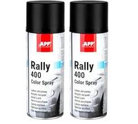 APP Rally 400 Color Spray - Bombe de peinture noir mate | Peinture acrylique en spray | Bombe peinture noir mat pour toutes les surfaces avec une haute couverture | 400 ml (Lot de 2)