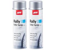 APP Rally Color Spray - Bombe de Peinture Argentée Brillante | Peinture Acrylique Argentée en Spray | Vernis Argent Brillant pour toutes les Surfaces avec Haute Couverture | Argent Brillant | 500 ml
