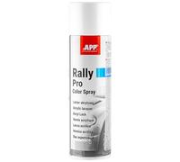 APP Rally PRO Color Spray Bombe Peinture acrylique blanc brillant 500 ml | Peinture à séchage rapide pour intérieur et extérieur, excellente adhérence, résistance aux intempéries et jet large précis.