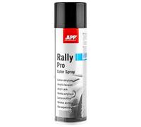 APP Rally PRO Color Spray Bombe Peinture acrylique noire brillant 500 ml | Peinture à séchage rapide pour intérieur et extérieur, excellente adhérence, résistance aux intempéries et jet large précis.