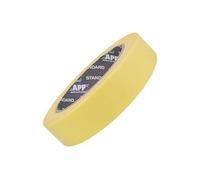 APP Standard 60°C - Ruban de masquage pour peinture 24 mm | Ruban masquage pour peinture, vernis, et rénovation | Résistant aux températures allant jusqu'à 60°C | Jaune | 45 m x 24 mm