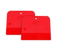 APP STS - Spatule plastique | Accessoire parfait pour mastic carrosserie, enduit, grattoir, bricolage | Deux tailles pour différents travaux | Rouge | Lot de 2 pcs