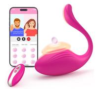 app Vibromasseurs Feminin Sex Toýs Femme Oeuf Vibrant Femme à Distance Bluetooth Vibromasseur, femme Télécommandé Point g Clitoris Stimulateur Sex Toys Vibromasseur pour Femme Orgasme Rapide (Rosa)