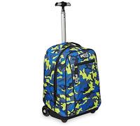 Appack Big Trolley École, Bleu, 2 en 1, Double Usage, Sac à dos avec Chariot Fixe et Crossover System, Voyage, Enfant Garçon, bleu, Taglia Unica, école