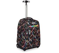 Appack Big Trolley École, Noir, 2 en 1, Double Usage, avec Bretelles Utilisation Sac à Dos, Maxi Roues, Mazi Capacité, École & Loisirs, Enfants et Adolescents, Noir, Taglia Unica, école