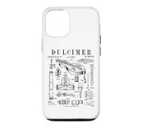 Appalachian Dulcimer Instrument fretté Musique Vintage Brevet Coque pour iPhone 12/12 Pro