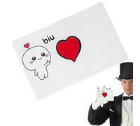 Apparaissant Heart Magic Card - Gimmick De Film, Truc Du Mentalisme | Illusion Visuelle Unique Avec Design Compact Lors De Performances Émotionnelles, La Révélation De La Saint-Valentin, Les Moments G