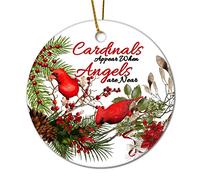 Apparaissent Lorsque Les Anges sont Proches Suspendre Noël Ornements Porcelaine Décoration Décorations pour Maison Fête Vacances 7.3Cm