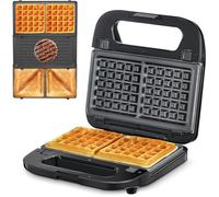 Appareil 3-en-1 | 750 W | Plaques interchangeables (sandwich, grill, gaufrier) | Antiadhésif | Easy Eject | Chauffe rapide