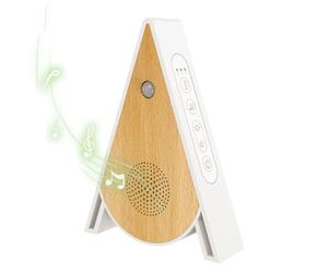 Appareil à bruit d'oiseau - Détecteur de mouvement avec minuteur - Machine naturelle triangulaire pour chambre à coucher, salle de bain, spa, yoga, dortoir, balcon, sommeil et détente, 10,9 x 1,38 x