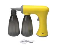 Appareil à bulles électrique rechargeable avec 2 bouteilles câble USB Machine à mousse - Jaune