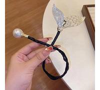 Appareil à cheveux en forme de queue de poisson, pince à cheveux papillon, boulette de viande, boucle de queue de cheval pour femme (A)