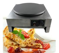 Appareil à crêpes Ø 40 cm avec répartiteur de pâte et spatule à crêpes 3000 W, fer à crêpes pour crêpes sucrées et galettes salées avec revêtement antiadhésif pour crêpes, pancakes