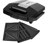 Appareil a croque-monsieur 3 en 1 - SENCOR - SSM 9410SS - 700 W - 3 plaques - Boîtier CoolTouch - Argent