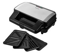 Appareil à croque-monsieur 4 en 1 - SENCOR - SSM 9940SS - 900 W - 4 plaques - Boîtier CoolTouch - Argent