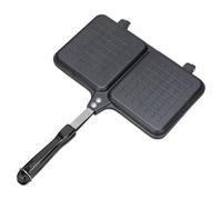 Appareil à croque-monsieur à 2 panneaux pour le camping et le petit déjeuner - Double presse à petits avec revêtement antiadhésif, barbecue portable pour des collations rapides