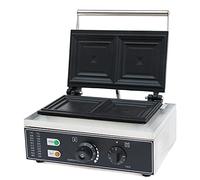 Appareil à croque-monsieur électrique commercial 220 V 1500 W à 2 tranches avec plaques antiadhésives