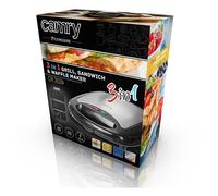 Appareil À Croque-Monsieur, Gauffre, Panini 3 En 1 Camry Cr3024 (Noir