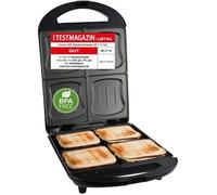 Appareil à croque-monsieur - SVATV - 1300 Watts - Plaques antiadhésives - Contrôle de température - 36,2x24,8x11,5 cm