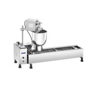 Royal Catering Appareil À Donuts Machine À Beignets Beignes Automatique RCDM-3K (3 000 W, 6L D'Huile, 10L De Pâte, 450 Donuts/Heure, Max. 200 °C, Inox)