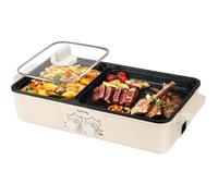 Appareil A Fondue Chinoise Hot Pot Et Barbecue Electrique 220V Hotpot Électrique Barbecue Coréen De Table Interieur Sans