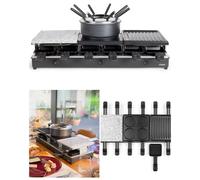 Appareil à fondue électrique - LIVOO - 12 personnes - 1650W - Antiadhésif - 3 surfaces de cuisson