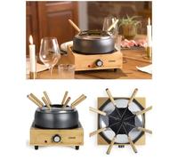 Appareil à Fondue en BOIS - 8 Personnes - 800W - 2L - Thermostat réglable