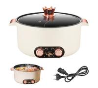 Appareil a Fondue, Fondue Chinoise 5 L à avec Compartiments Rechaud Electrique Pot 1 350 W avec 3 Réglages de Puissance pour Cuire des Fondues Préparer des Soupes Faire Bouillir des Nouilles