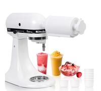 Appareil à Glaçons Compatible Avec le Batteur sur Socle Kitchen Aid Avec 8 Moules à Glaçons Remplaçables, Appareil à Raser les Glaçons Efficace
