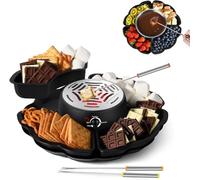 Appareil à guimauves grillées, appareil électrique 2 en 1 pour S'mores, kit S'mores de table pour l'intérieur, appareil électromécanique pour S'mores idéal pour une soirée cinéma