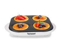 Appareil à Mini Crêpes et Pancakes 8 Moules 1500W Surface Antiadhésive Température Automatique Marron