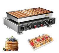 Appareil à Pancake 25/50PCs 45 mm, Crêpière Commerciale 900W/1800W, Appareil à Dorayaki en Acier Inoxydable Antiadhésif, Température et Temps Réglable, pour Cuisine à Domicile 50holes
