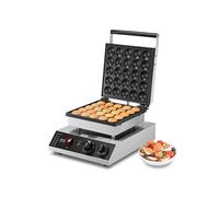 VEVOR Appareil à pancake Poffertjes/Dorayaki PC-25-2 25 empreintes Ø43 mm 1700 W Inox antiadhésif